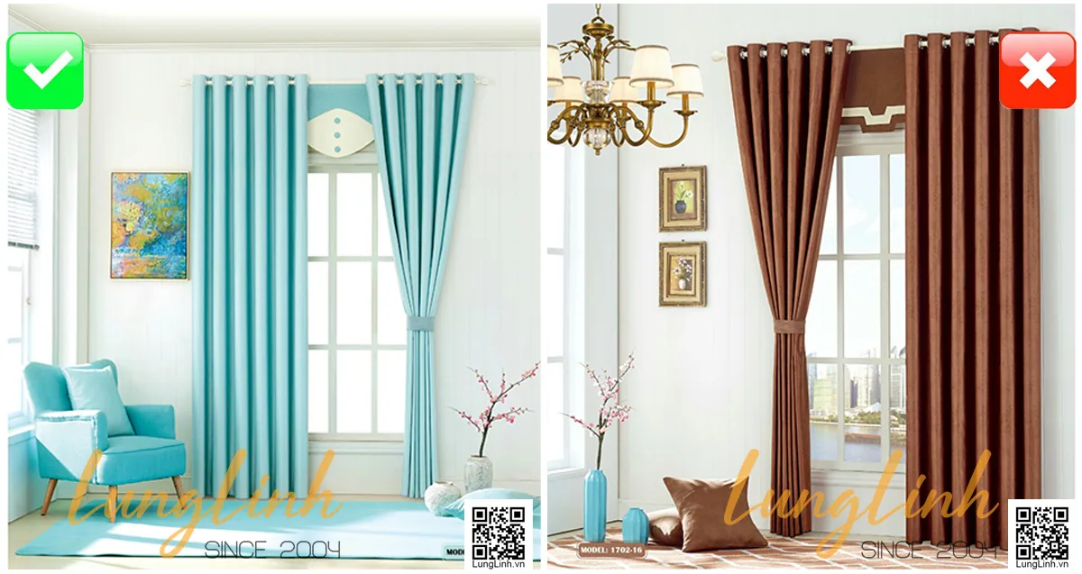 Rèm cửa mệnh Thủy