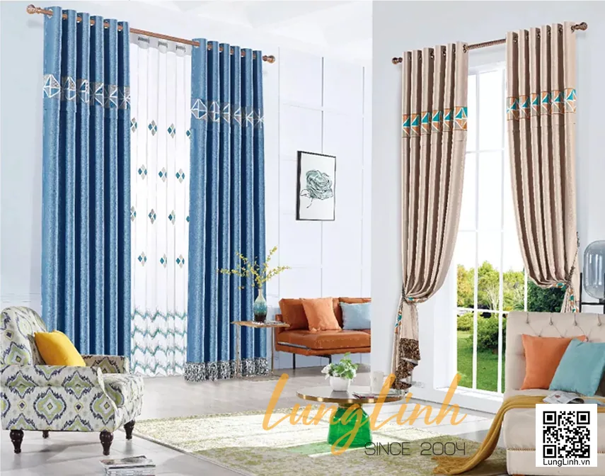 Rèm cửa chung cư sang trọng