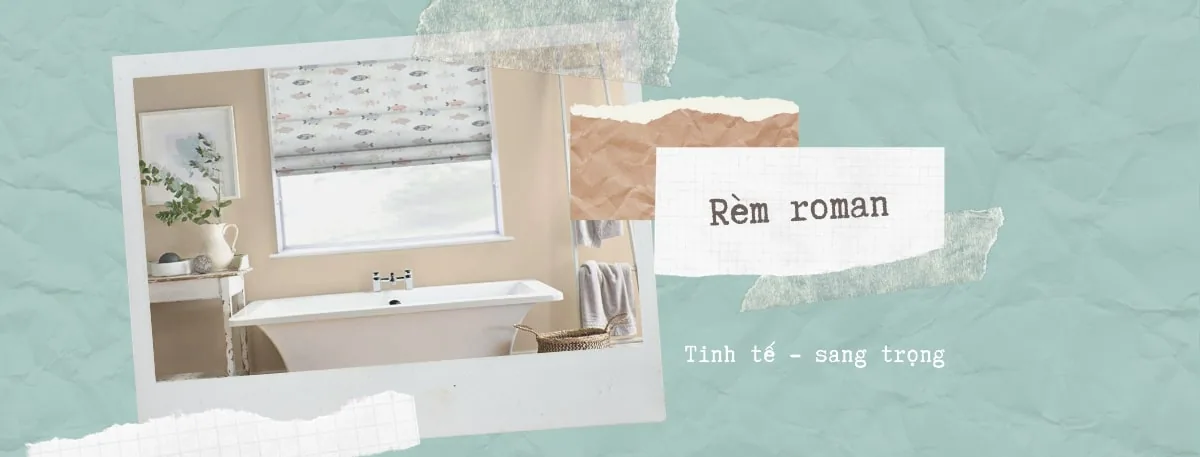 rèm roman phòng tắm