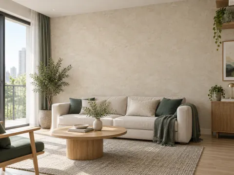 Ảnh phối cảnh Giấy dán tường phòng ngủ 70229