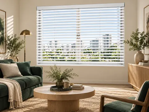 Ảnh phối cảnh Không gian nổi bật với rèm sáo nhôm ST01