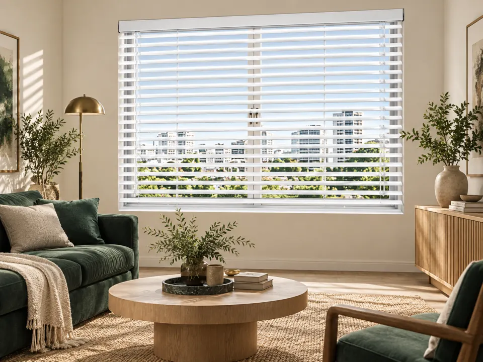 Ảnh phối cảnh Không gian nổi bật với rèm sáo nhôm ST01