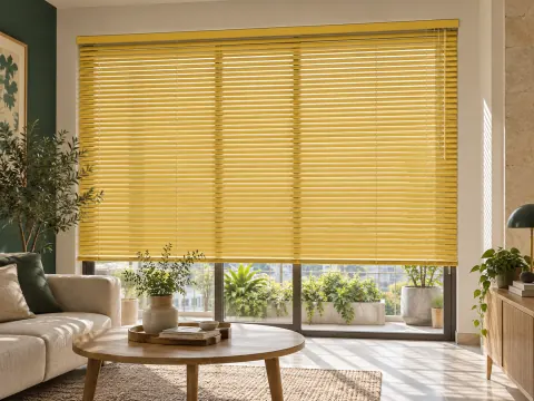 Ảnh phối cảnh Màn lá nhôm vàng tươi ST 02