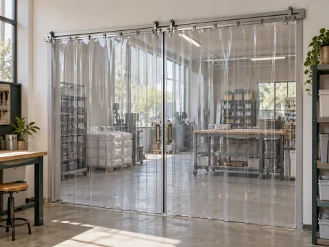 Ảnh phối cảnh Màn PVC kéo lùa