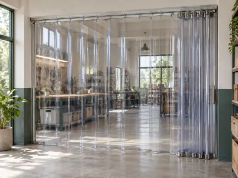 Ảnh phối cảnh Màn PVC kéo xếp