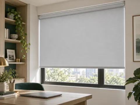 Cận cảnh Rèm cuốn bên ô cửa