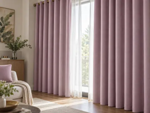 Cận cảnh Rèm vải bên ô cửa