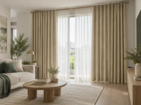 Góc nhìn rộng của Rèm vải trong phòng