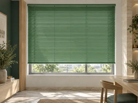 Ảnh phối cảnh Rèm sáo lá nhôm xanh lá cây ST 14