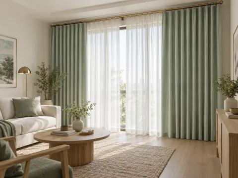 Góc nhìn rộng của Rèm vải trong phòng
