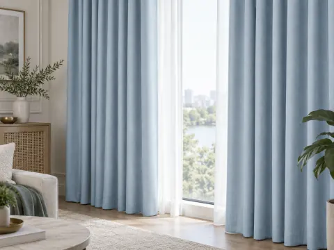 Cận cảnh Rèm vải bên ô cửa