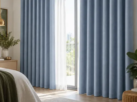 Cận cảnh Rèm vải bên ô cửa