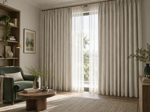 Góc nhìn rộng của Rèm vải trong phòng