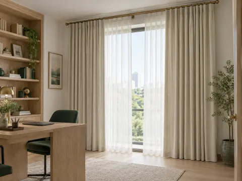 Góc nhìn rộng của Rèm vải trong phòng