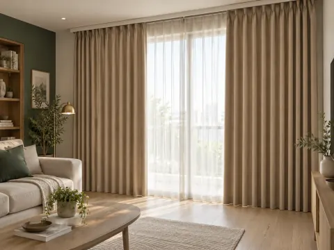Góc nhìn rộng của Rèm vải trong phòng