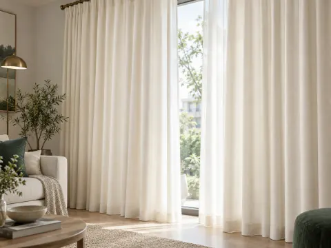 Cận cảnh Rèm vải bên ô cửa